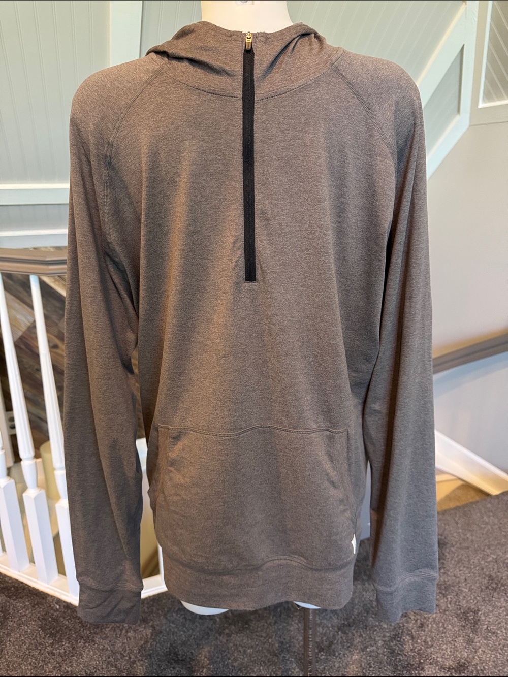 Vuori Men's Brown Half-Zip Hoodie